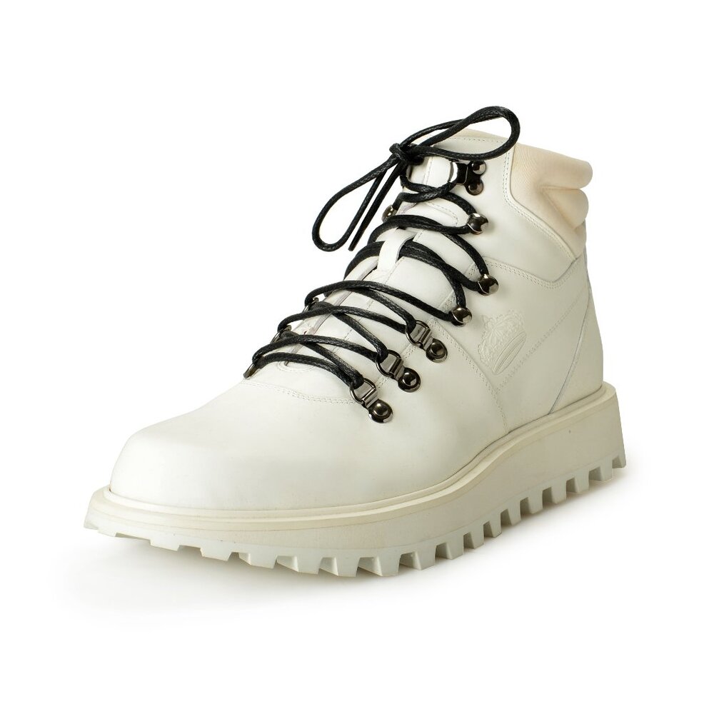 Dolce & Gabbana Men's White Leather Desert Combat Boots Shoes US 11 IT 10 EU 44 - Picture 1 of 8